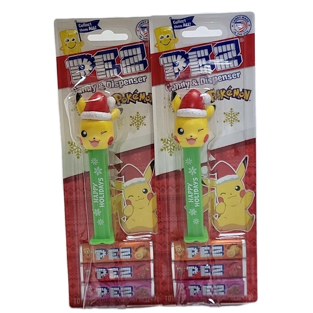 Lot of 2 PEZ Candy and Dispenser Pokémon PIKACHU - 2025 - Exp 10/16/30 Kids